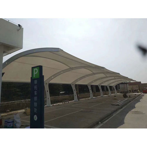 山東一方制藥膜結構停車棚
